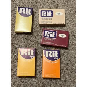 Lot 5 Vintage RIT Dye  Powder Dye Old Formula Multi Colors ONS New